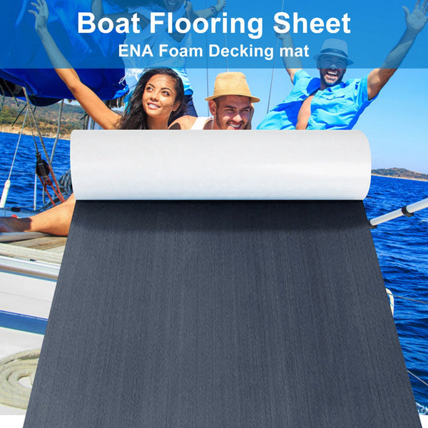 High Density Eva Foam Marine Flooring Flat Sheet Non Grooved Self Adhesive Boat Decking Mat Grey For Jet Ski Kayak And Fishing 2400 X 1200 6Mm Other S