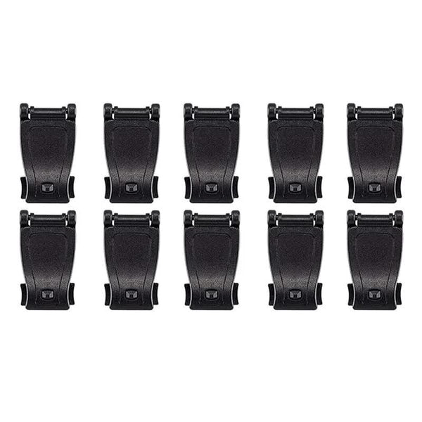 10 Pack Black Molle Clip Tactical Strap Management Tool Ultralight Portable Backpack Buckle For Outdoor Gear Attachment Climbing Holds