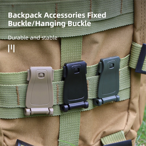 10 Pack Black Molle Clip Tactical Strap Management Tool Ultralight Portable Backpack Buckle For Outdoor Gear Attachment Climbing Holds