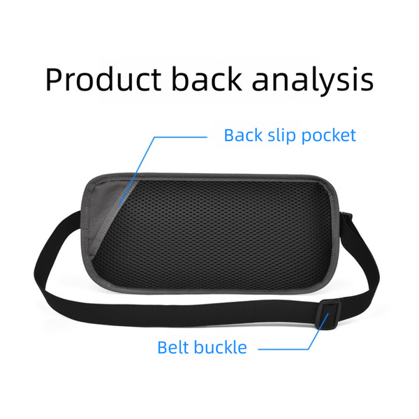 Beige Rfid Blocking Slim Anti Theft Fanny Pack For Outdoor Travel Hidden Money Belt Passport Documents & Cash Waist Packs & Bags