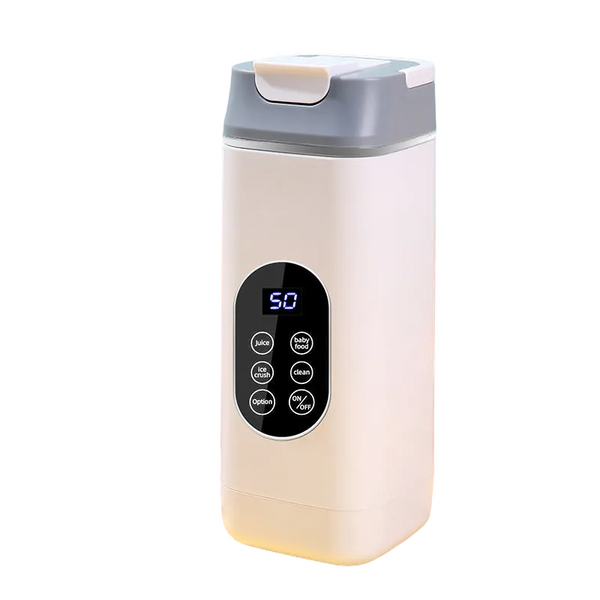 White Wireless 420Ml Blender Bottle (8.7X8.7X23.2Cm) 12 Blade Crushing Power Self Cleaning Usb Rechargeable For Juices Smoothies Handheld Blenders