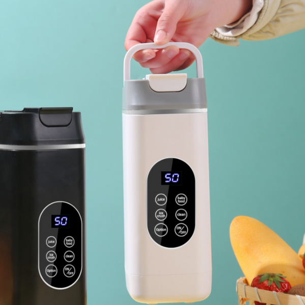 White Wireless 420Ml Blender Bottle (8.7X8.7X23.2Cm) 12 Blade Crushing Power Self Cleaning Usb Rechargeable For Juices Smoothies Handheld Blenders