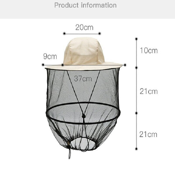 Grey Outdoor Fishing Hat With Mesh Head Net Sun Protection Bucket Cap Anti Mosquito Fly Guard For Gardening Hiking & Beekeeping Hats & Headwear
