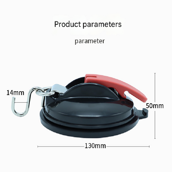 4 Pack Orange Plate + Black Buckle Heavy Duty Suction Cup Anchors With Hooks For Car Side And Camping Tarps Multifunctional Tie Down Points Outdoor Ro