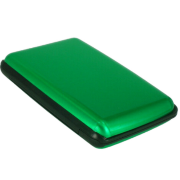 3 Pcs Green Slim Aluminium Credit Card Holder Rfid Blocking Wallet Hard Shell Case Business Organiser Lightweight Pocket Size For Everyday Use Busines