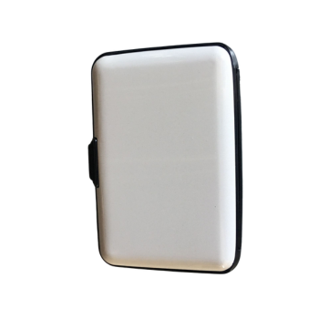 3 Pcs White Slim Aluminium Credit Card Holder Rfid Blocking Wallet Hard Shell Case Business Organiser Lightweight Pocket Size For Everyday Use Busines