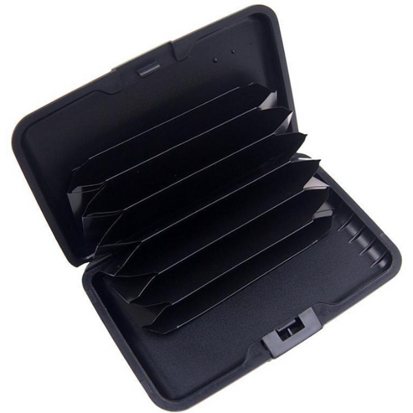 3 Pcs White Slim Aluminium Credit Card Holder Rfid Blocking Wallet Hard Shell Case Business Organiser Lightweight Pocket Size For Everyday Use Busines