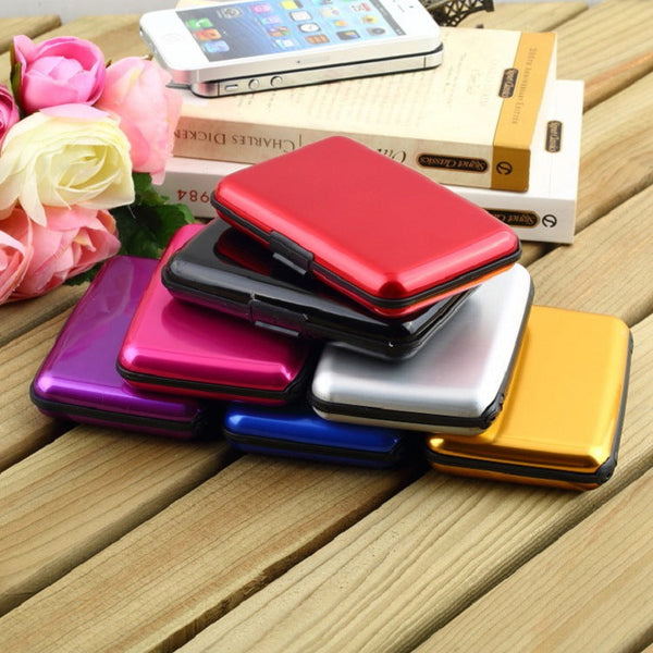 3 Pcs White Slim Aluminium Credit Card Holder Rfid Blocking Wallet Hard Shell Case Business Organiser Lightweight Pocket Size For Everyday Use Busines