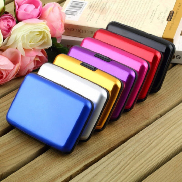 3 Pcs Grey Slim Aluminium Credit Card Holder Rfid Blocking Wallet Hard Shell Case Business Organiser Lightweight Pocket Size For Everyday Use Business