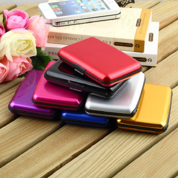 3 Pcs Grey Slim Aluminium Credit Card Holder Rfid Blocking Wallet Hard Shell Case Business Organiser Lightweight Pocket Size For Everyday Use Business