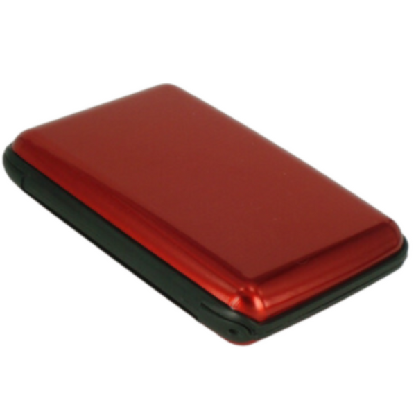 3 Pcs Red Slim Aluminium Credit Card Holder Rfid Blocking Wallet Hard Shell Case Business Organiser Lightweight Pocket Size For Everyday Use Business