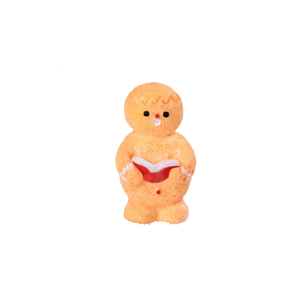 Yellow Gingerbread Man 5 Pack Miniature Christmas Figurines Diy Micro Landscape Decoration Accessories Cute Resin Ornaments For Holiday Crafts Seasona