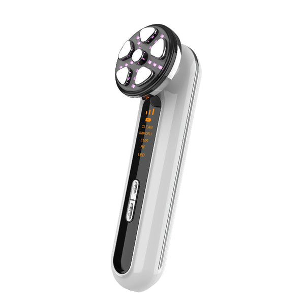 White 4 In 1 Rf Ems Facial Beauty Device Skin Tightening And Lifting Massager With Led Light Therapy Anti Aging Tool For Home Use Anti Aging Products