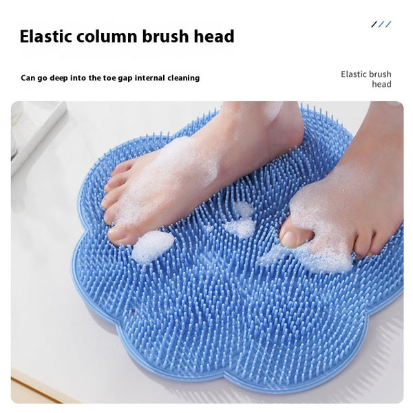 2 Pcs Blue Cat Paws Non Slip Tpe Shower Mat With Foot Scrubber And Suction Cups Large Massage Bath For Bathroom 30Cm X Non Slip Appliqués & Mats