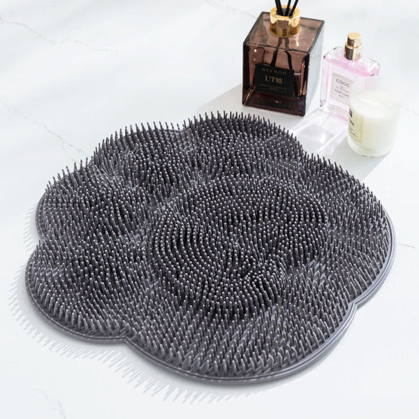 2 Pcs Grey Cat Paws Non Slip Tpe Shower Mat With Foot Scrubber And Suction Cups Large Massage Bath For Bathroom 30Cm X Non Slip Appliqués & Mats
