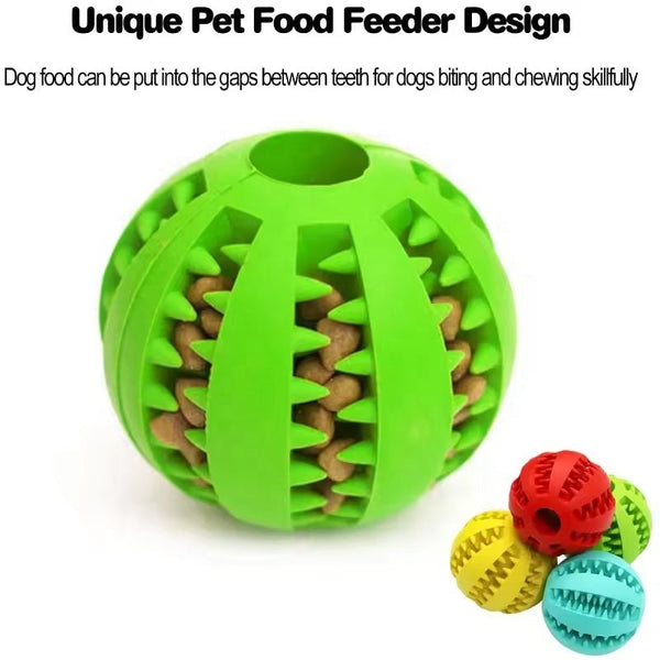 Lake Blue Tpr Dog Chew Ball Set A 3 Piece Size Combination (Small Medium Large) With Food Hiding Design For Teeth Cleaning And Mental Stimulation In A