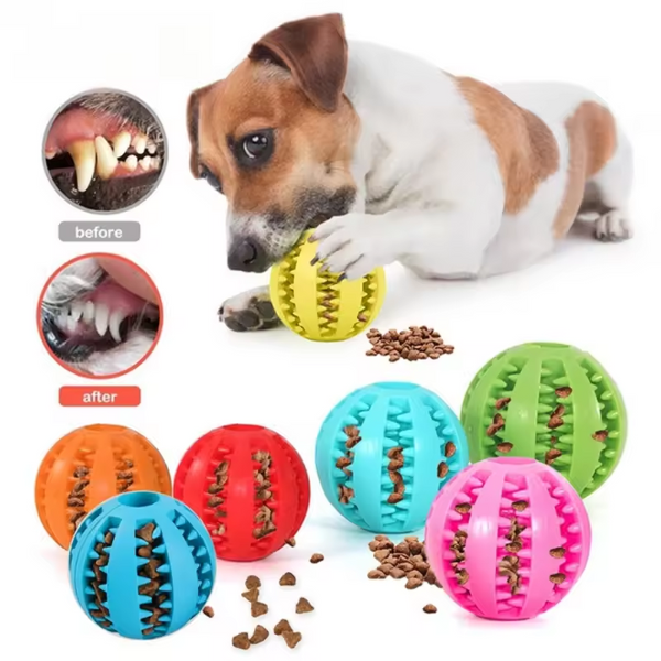 Lake Blue Tpr Dog Chew Ball Set A 3 Piece Size Combination (Small Medium Large) With Food Hiding Design For Teeth Cleaning And Mental Stimulation In A