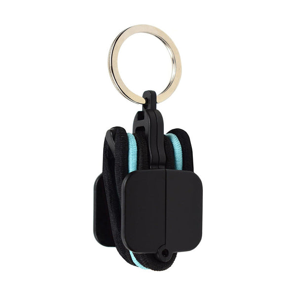 3 Pcs Black Hair Tie Organizer Keychain Compact Accessories Holder With Clip For Travel School Bag And Purse Keyrings