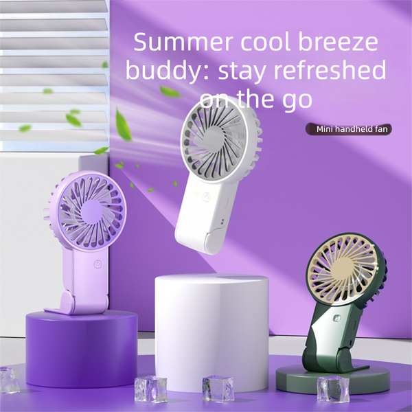 White 2 Pack Mini Portable Handheld Fan Foldable Desktop Personal Usb Rechargeable Pocket With 3 Speeds For Travel Office And Outdoor Portable Fans