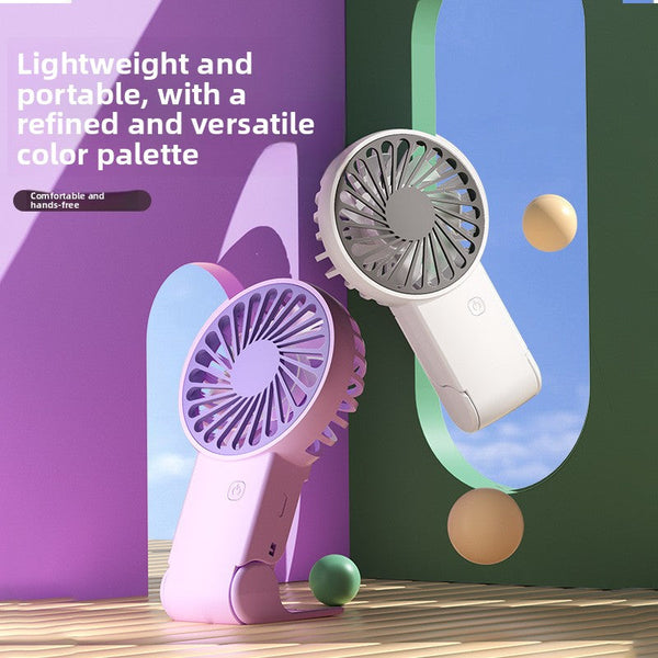 White 2 Pack Mini Portable Handheld Fan Foldable Desktop Personal Usb Rechargeable Pocket With 3 Speeds For Travel Office And Outdoor Portable Fans