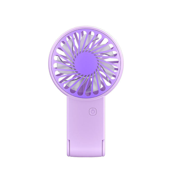 Purple 2 Pack Mini Portable Handheld Fan Foldable Desktop Personal Usb Rechargeable Pocket With 3 Speeds For Travel Office And Outdoor Portable Fans