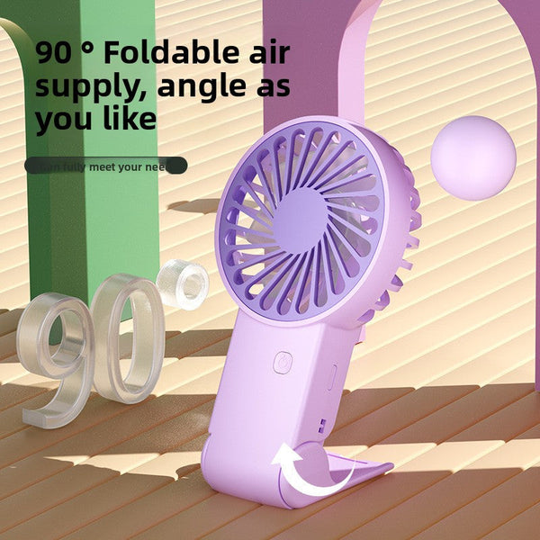 Purple 2 Pack Mini Portable Handheld Fan Foldable Desktop Personal Usb Rechargeable Pocket With 3 Speeds For Travel Office And Outdoor Portable Fans