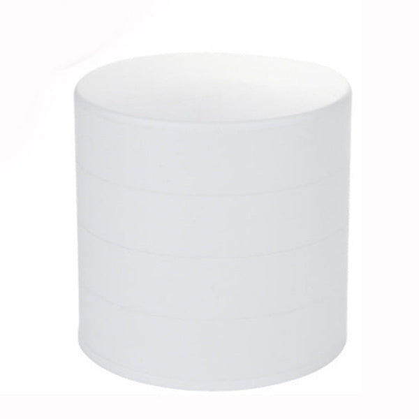 2 Pack White Nordic Style Rotating Jewellery Storage Box 4 Layer Dustproof Organiser Case With Felt Lining For Accessories And Trinkets Jewellery Hold