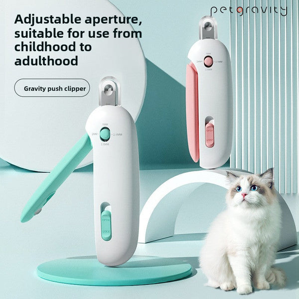 2 Pcs Green Adjustable Pet Nail Clipper With Safety Guard Professional Cat Dog Claw Trimmer Hidden File And Splash Proof Box Dog Grooming