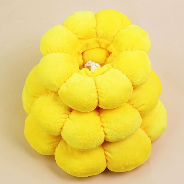 3 Pcs Soft Yellow Sunflower Elizabethan Collar Adjustable Pet Cone For Cats And Small Dogs Anti Bite Recovery Neck Pillow(S) Dog Collars