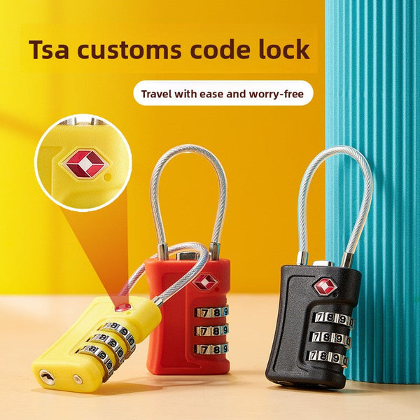 Lake Blue Tsa Approved Cable Combination Padlock 3 Digit Security Lock For Travel Luggage Suitcase Gym Lockers Durable Steel Wire Australian Essential