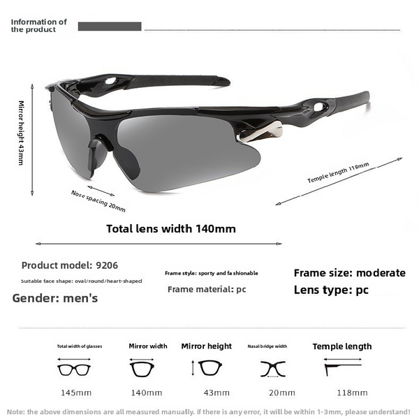 2 Pcs Bright Black Frame With Clear Lenses Men's Sports Cycling Sunglasses Windproof Pc Frame Wrap Around Design For Riding Fishing Running Reliable O