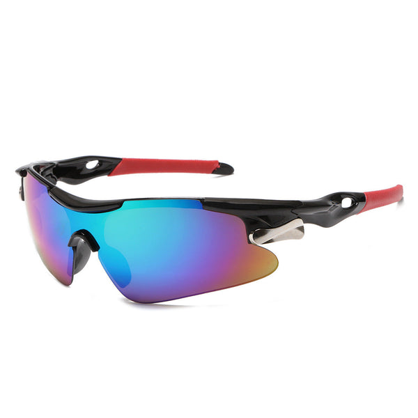 2 Pcs Bright Black Frame With Green Mercury Men's Sports Cycling Sunglasses Windproof Pc Frame Wrap Around Design For Riding Fishing Running Reliable