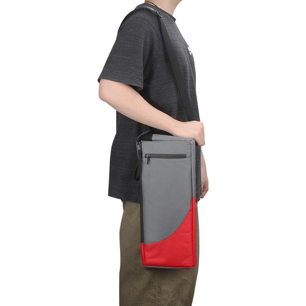 Red And Grey Insulated Golf Cooler Bag Portable Thermal Carrier Holds 6 Cans Or 2 Wine Bottles With Shoulder Strap For Australian Course Bbq Other Gol