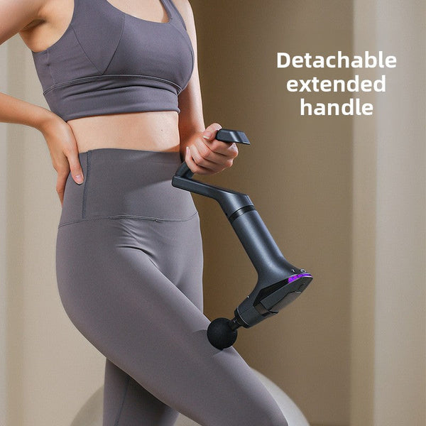 Yellow Professional Massage Gun With Extension Handle And Back Strap 12 Speeds Deep Tissue Muscle Relief For Home Gym Australian Athletes Massagers