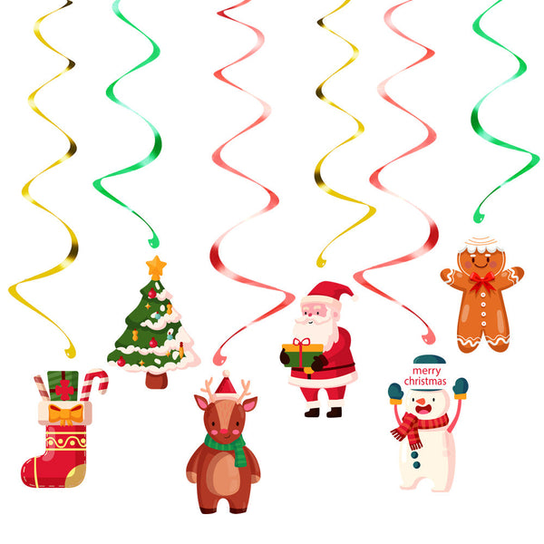 10Pcs Festive Gingerbread Man Christmas Hanging Swirl Decoration For Australian Holiday Cheer Seasonal Decorations
