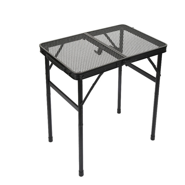 Folding Camping Table 60X40cm Height Heat Resistant Mesh Top Lightweight Aluminum Outdoor Bbq & Picnic Stand Camping Tables
