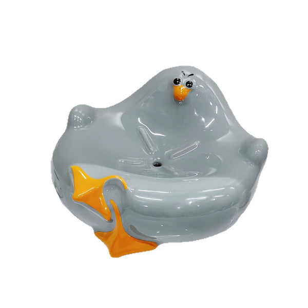White Ceramic Seagull Soap Dish With Drainage Cute Cartoon Animal Bar Holder For Bathroom Kitchen Sink Novelty Home Decor Soap Dishes & Dispensers
