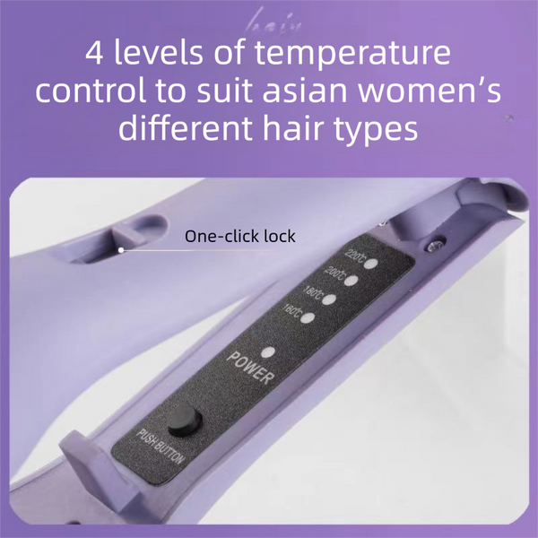 32Mm French Style Hair Waver Curler Mermaid Waves Iron V Shape Barrel Negative Ion Fast Heating Styling Tool Purple Au Plug Rollers & Curlers