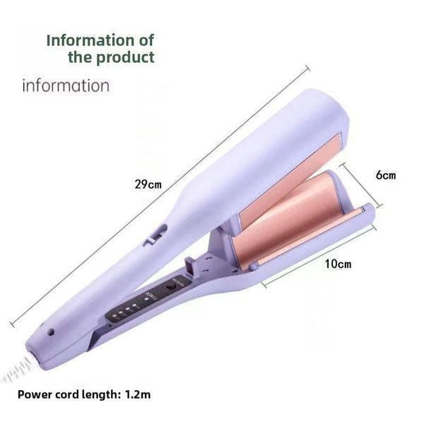 32Mm French Style Hair Waver Curler Mermaid Waves Iron V Shape Barrel Negative Ion Fast Heating Styling Tool Purple Au Plug Rollers & Curlers