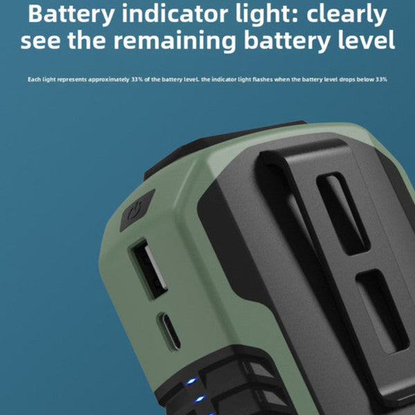 Waist Clip Fan 6000Mah Rechargeable Personal Air Conditioner With Power Bank Function Heavy Duty Wearable Belt For Tradies Camping And Outdoor Work Or