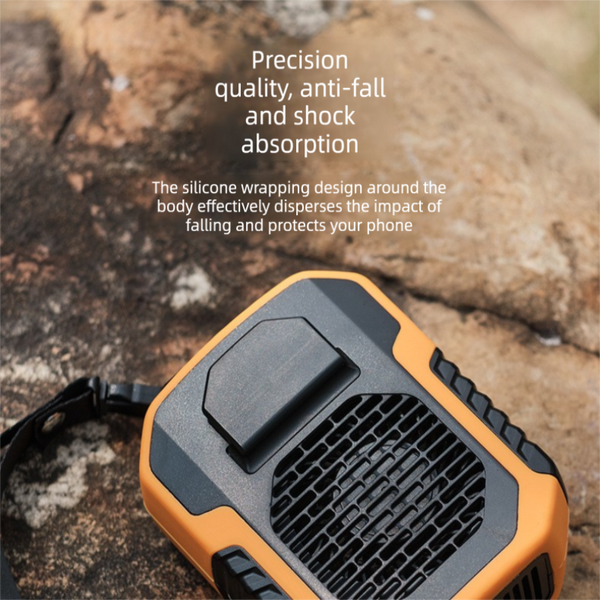 Waist Clip Fan 6000Mah Rechargeable Personal Air Conditioner With Power Bank Function Heavy Duty Wearable Belt For Tradies Camping And Outdoor Work Gr