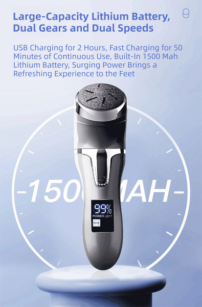 White Electronic Pedicure File Set Waterproof Electric Foot Callus Remover With Dual Speed And Lcd Display Usb Rechargeable Manicure & Pedicure Tools