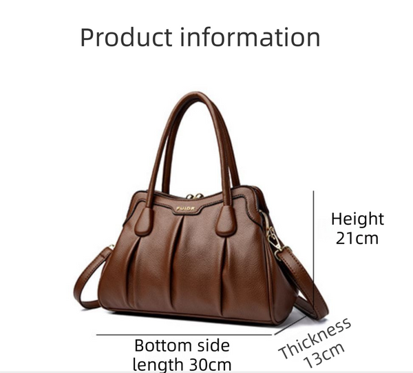 Wine Red Women's Premium Wear Resistant Leather Shoulder Bag Vintage Frame Kiss Lock Handbag Crossbody Satchel Women's Bags & Handbags