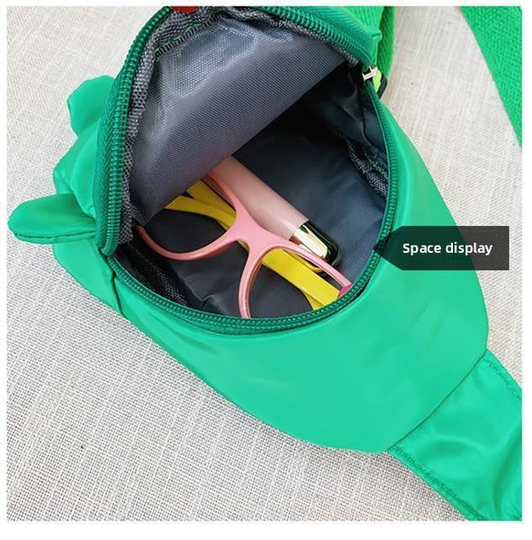 Yellow Kids Cartoon Dinosaur Chest Bag Cute Lightweight Nylon Crossbody Shoulder Pack For Toddlers Outings And Travel New Arrival Gift Backpacks & Bag