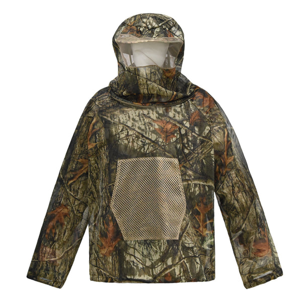 Withered Grass Camouflage Mosquito Repellent Suit Ultra Fine Mesh Hooded Ghillie Suit For Outdoor Hunting Camping Fishing And Beekeeping(Xl/Xxl) Insec
