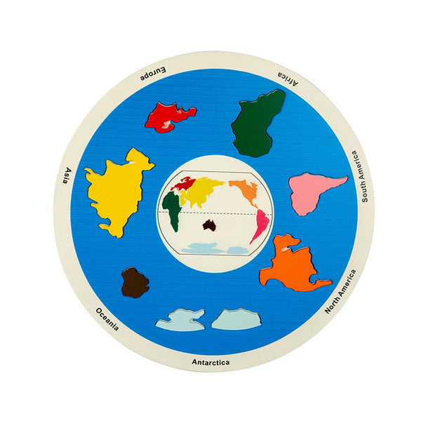 Seven Continents 1.05 Educational Wooden Cognitive Matching Puzzle Toy For Kids Early Learning And Fine Motor Skill Development Durable Preschool Acce