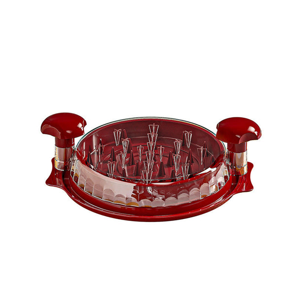 Wine Red Manual Meat Shredder With Transparent Lid And 360 Degree Rotation For Kitchen Quick Meal Prep Professional Culinary Solution Modern Household