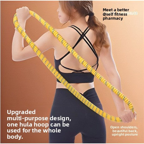 Yellow Weighted Soft Spring Hula Hoop With Silent Alloy Interior And Polyester Wrap For Home Gym Full Body Fitness Abdominal Training Solution Hula Ho