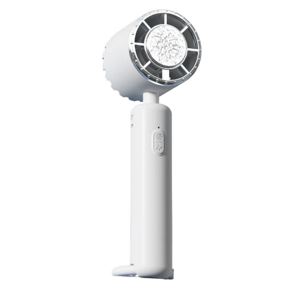 White Ice Cooling Handheld Fan Usb Rechargeable 2000Mah Silent Battery For Office And Outdoor Use Personal Solution Local Professionals Portable Fans