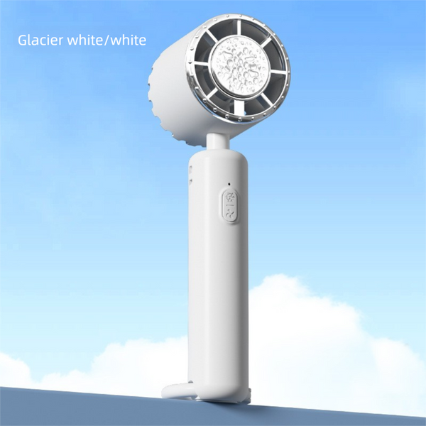 White Ice Cooling Handheld Fan Usb Rechargeable 2000Mah Silent Battery For Office And Outdoor Use Personal Solution Local Professionals Portable Fans